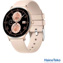 Haino Teko Watch Ultra 5 Amoled Ekran Super Slim Tasarım Waterproof 3 Kordonlu Akıllı Saat Gold Rose