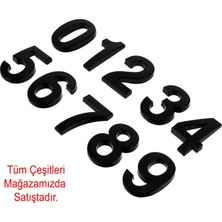 Nzb Kapı Numarası Yapışkanlı Küçük Boy 50 mm 5 cm Numara 1 Rakam Bir Sayısı Siyah Renk Numaralar 1 Adet