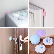 Mi-Ça Home Premium Kalite Çok Amaçlı Silikon Kapı Duvar Koruyucu Tampon - 4lü Paket Beyaz Renk