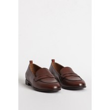 Dericlub Br 04037 Gerçek Deri Kadın Loafer Taba