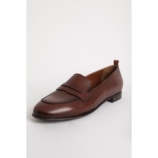 Dericlub Br 04037 Gerçek Deri Kadın Loafer Taba