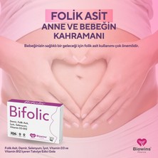 Biowins Pharma Bifolic 30'lu Folik Asit, Demir, Selenyum, Iyot, Vitamin D3 ve Vitamin B12 Içeren Takviye edici gıda