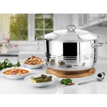 Rossel Premium Lines Oscar Çelik Tencere-Derin No:34 Çelik Kapak