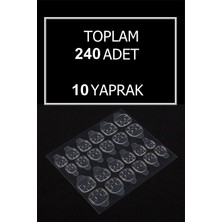 240 Adet Çift Taraflı Yapıştırıcı Bant Takma Tırnak Yapıştırıcı Cilde Zarar Vermez Jel Sticker