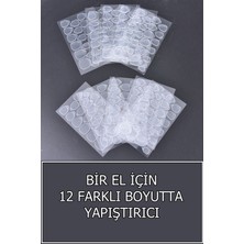 240 Adet Çift Taraflı Yapıştırıcı Bant Takma Tırnak Yapıştırıcı Cilde Zarar Vermez Jel Sticker