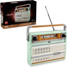 LEGO® Icons Retro Radyo 10334 - Vintage Transistörlü Radyo Meraklısı Yetişkinler için Müzik Temalı Dekoratif Model Yapım Seti (906 Parça)