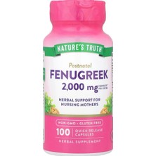 Fenugreek - Çemen Otu, 2.000 Mg, 100 Hızlı Salımlı Kapsül