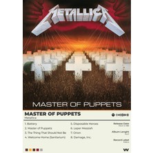 Wugu Metallica Master Of Puppets Büyük Boy Poster 50 x 70 cm