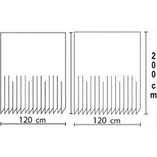 Zethome Banyo Perdesi 2x120x200 Tek Kanat Duş Perdesi Halka Hediyeli Duşakabin Perdesi Duşakabin Perdesi 6303