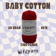 Filyarn Kırmızı Baby Cotton Elegant Örgü Ipi Amigurumi Ipi Punch Örgü Ipi Oeko-Tex Startdart 100 - 50 gr