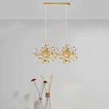 NZL Lighting Modern Ikili Pullu Altın Renkli Sarkıt Avize