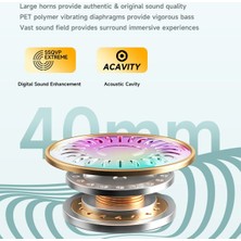 Digital Computer Home Aweı At6 Kablosuz Bluetooth Oyun Kulaklığı 3.5mm Aux Kablolu Kulaklık Kulaklık-Bej (Yurt Dışından)