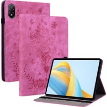 Digital Computer Home Honor Pad V8 Pro Için Çizilmez Tablet Kılıfı Pu Deri Kılıf Baskılı Tasarım Standı Kabuk-Gül (Yurt Dışından)