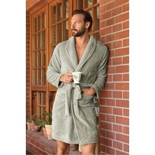 Aydoğan Erkek Uzun Kollu Fitilli Wellsoft Sabahlık Gri