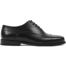 Celal Gültekin Erkek Siyah Bağcıklı Deri Klasik Ayakkabı