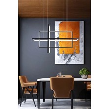 Modern, Yüksek Aydınlatmalı Sarkıt LED Avize, Kumandalı Avize, 3 Renk Aydınlatmalı, Salon Avizesi