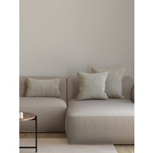 Pastel Kadife Dokulu Keten Renk Kırlent Yastık Kılıfı Freedom Serisi Punch Için Uygun