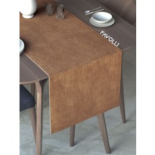 FAVOLLİ Kaju Rengi Kadife Dokulu Runner Dream Series 40 X 140