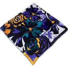 Armine Siyah Yeşil Karma Desen Tivil İpek Eşarp 9170 - 84