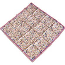 Armine Pembe Çiçek Desen Tivil İpek Eşarp 9173 - 80