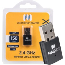 MAGBOX 802.11N MİNİ 7601 CHİPSET 2.4GHZ 150 MBPS HD UYDU ALICI UYUMLU USB STİCK WİFİ ADAPTÖR