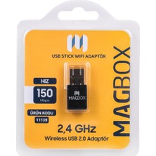 MAGBOX 802.11N MİNİ 7601 CHİPSET 2.4GHZ 150 MBPS HD UYDU ALICI UYUMLU USB STİCK WİFİ ADAPTÖR