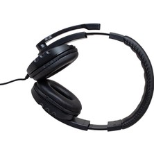 HELLO HL-5351 3.5MM STEREO KABLOLU LEDLİ MİKROFONLU SİYAH OYUNCU KULAKLIK