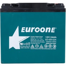 Caddemia Euroone EO-EB1224 12V 24AH E-Bıke Elektrikli Bisiklet Aküsü (180 x 76 x 167 Mm) (4434)