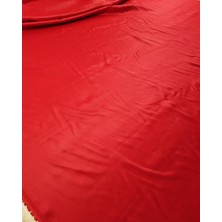 Saten Viskon Kırmızı Renkte (En 130 cm x Boy 270 Cm)