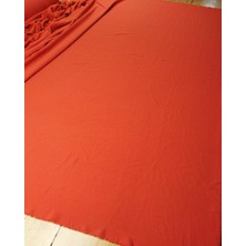 Dokulu Krep Nar Çiçeği Renkte (En 150 cm x Boy 225 Cm)
