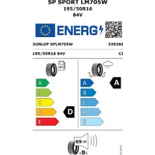 Dunlop 195/50 R16 Tl 84V Sp Sport LM705 Oto Yaz Lastiği (Üretim Yılı:2024)
