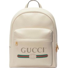 Gg Print Leather Backpack