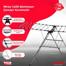 ASVERA - Miraç %100 Alüminyum Çamaşır Kurutmalık - Full-Alüminyum Çamaşır Kurutma Asksı