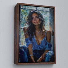 Miyrem canvas Serie  Yağlı Boya Görünümlu Güzel Kadın TABLOSU-7864