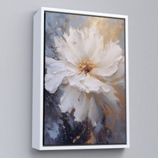 Miyrem^#canvas Serie  Beyaz Çiçek TABLOSU-7597