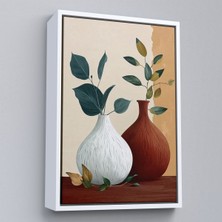 Miyrem^#canvas Serie  Vazoların Içindeki Yapraklar TABLO-7556