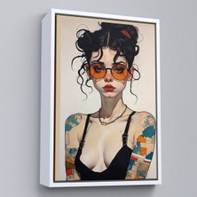 Miyrem^#canvas Serie  Dövmeli Güzel Kız TABLOSU-7891