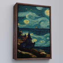 Miyrem canvas Serie  Vincent Van Gogh Tarzı Dalgalı Deniz TABLOSU-7689