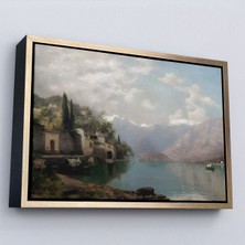 Miyrem canvas Serie  Robert Schultze' Komo Gölü Tablosu - Bellagio By Lake COMO-7018
