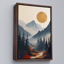 Miyrem canvas Serie  Dağların Üstündeki Güneş Manzarası TABLO-7637