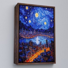 Miyrem canvas Serie  Vincent Van Gogh Tarzı New York Manzara TABLOSU-7700