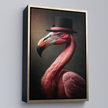 Miyrem canvas Serie  Şapkalı Pembe Filamingo TABLOSU-7930