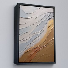 Miyrem canvas Serie  Sarı ve Krem Tonlarındakı Yağlıboya Görünümlü TABLO-7611