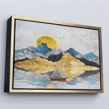 Miyrem canvas Serie  Altın Güneş Manzarası TABLOSU-7222