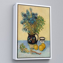 Miyrem^#canvas Serie  Natürmort Kır Çiçekleri Ile Majolica Tarzı Sürahi Tablo - Vincent Van GOGH-7451