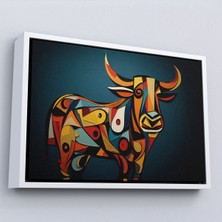 Miyrem^#canvas Serie  Soyut Boğa TABLOSU-7210
