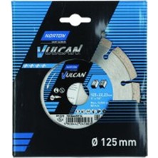 Norton Vulcan 125MM 22,23MM Elmaslı Kesme Diski - Beton ve Inşaat Malzemeleri İçin Ideal