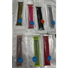 Ekoodukkan Apple Watch 38/40/41MM Uyumlu Kumaş Cırtlı Kordon Kayış