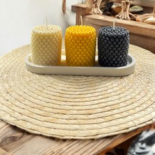 Dekoratif Tepside, 4'lü Set, Çilek Kokulu, Top Bubble Mum