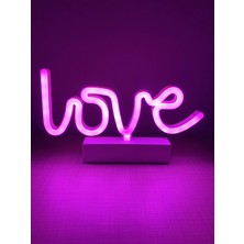 Trend Robo Love Yazılı 3D LED Masa Lambası